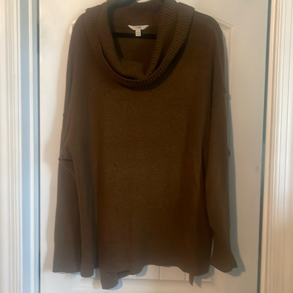 Brown cowl neck sweater